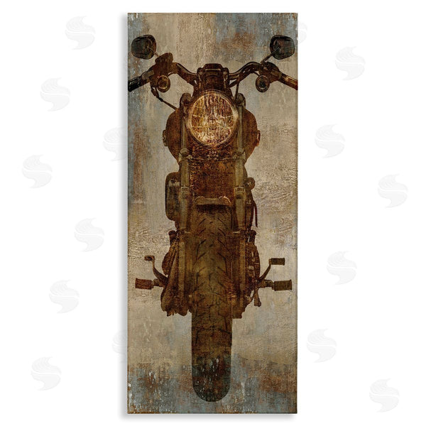 Stupell Industries Dylan Mattews | Motorcycle Silhouette Rustic Pattern Wall Art