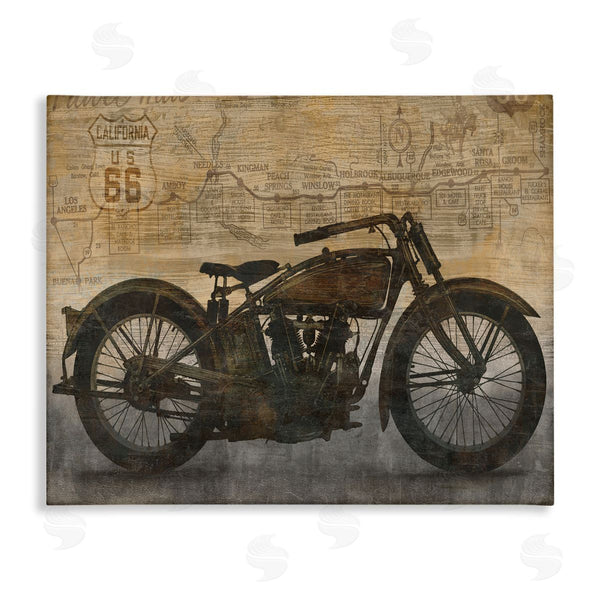 stupell industries Dylan Matthews | Vintage Motorcycle Collage Wall Art