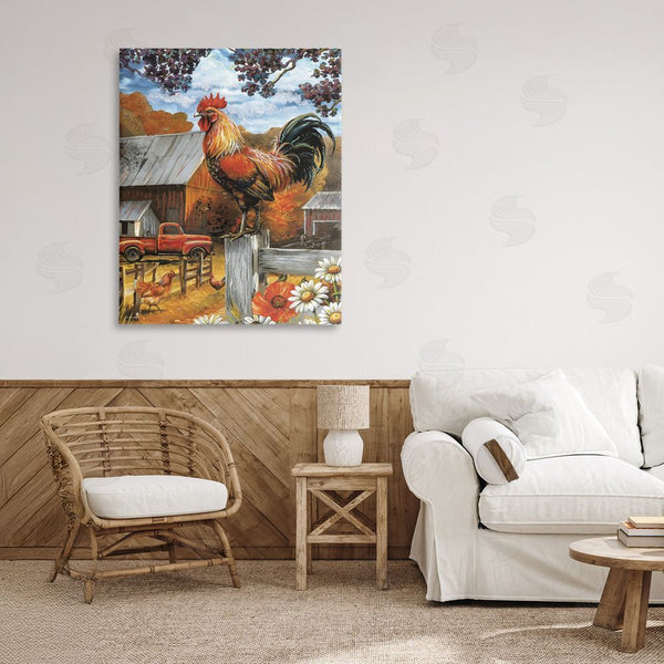 Stupell Industries Ed Wargo | Autumnal Perched Rooster Wall Art