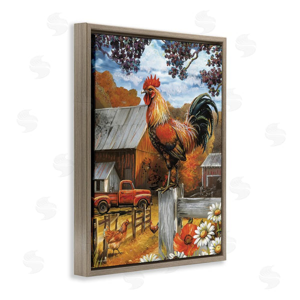 Stupell Industries Ed Wargo | Autumnal Perched Rooster Wall Art