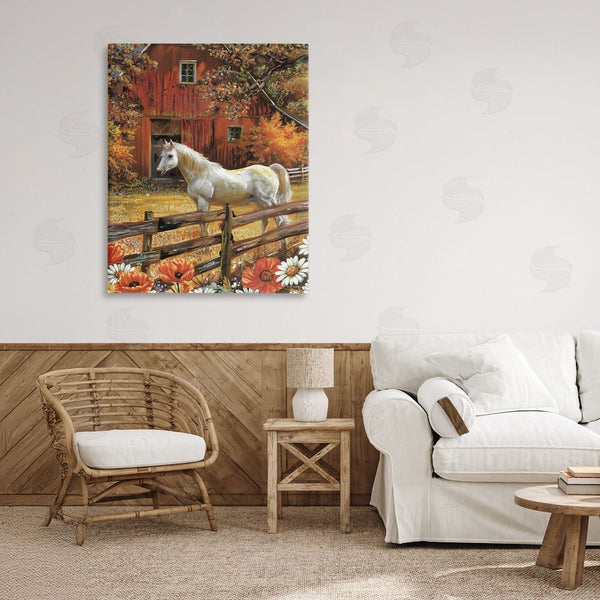 Stupell Industries Ed Wargo | Country Horse Autumn Barn Wall Art