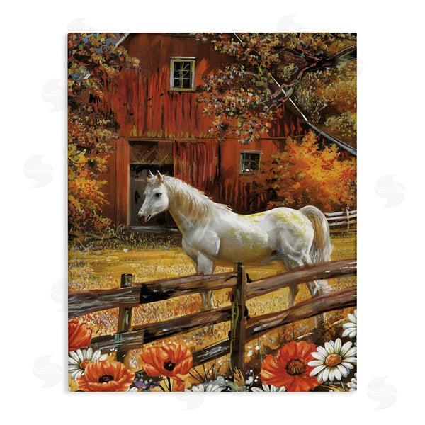 stupell industries Ed Wargo | Country Horse Autumn Barn Wall Art