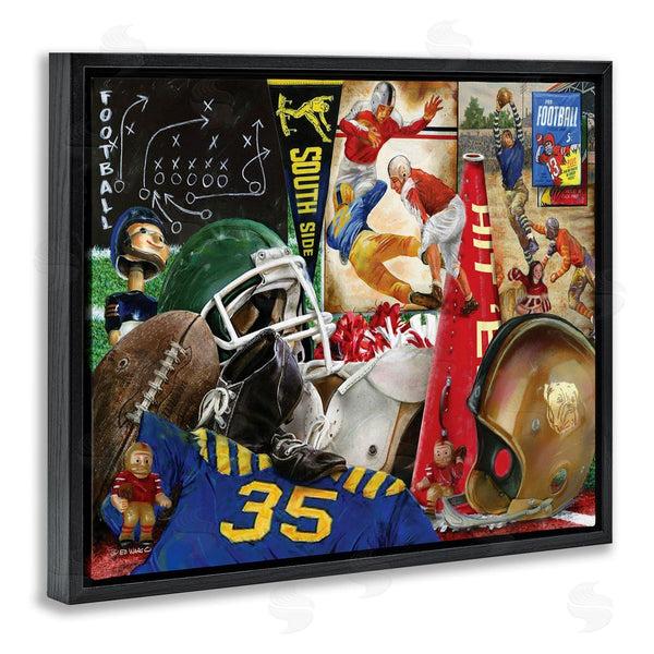 Stupell Industries Ed Wargo | Football Sports Collage