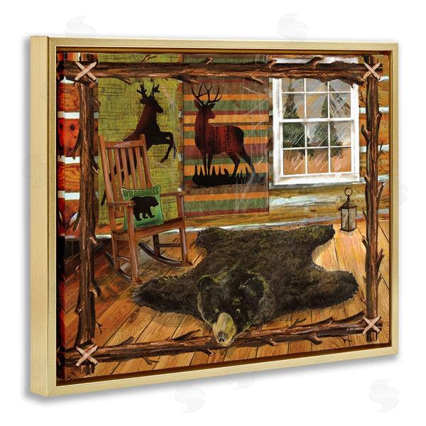 Stupell Industries Ed Wargo | Rustic Cabin With Border