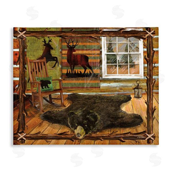 stupell industries Ed Wargo | Rustic Cabin with Border