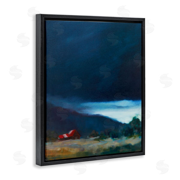 Stupell Industries Eddie Barbini | Storm Clouds Over Countryside Cottage Landscape Wall Art