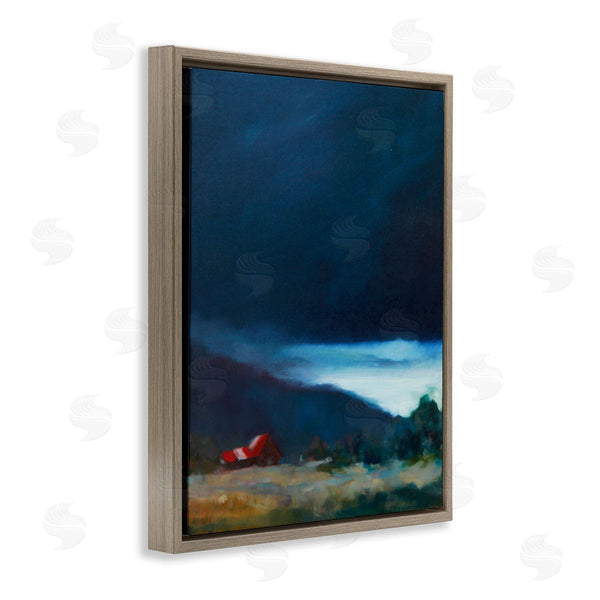 Stupell Industries Eddie Barbini | Storm Clouds Over Countryside Cottage Landscape Wall Art