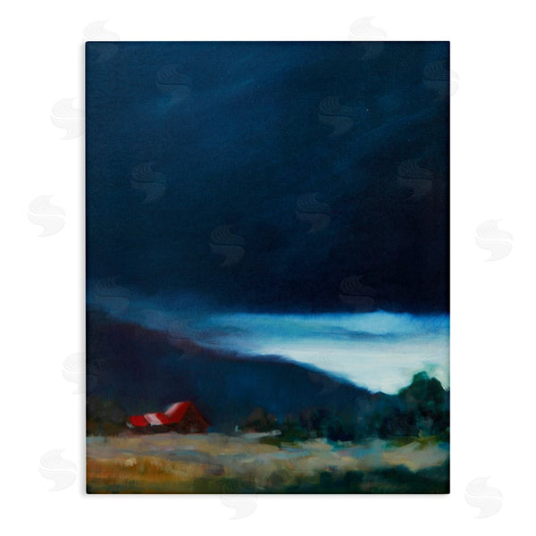 stupell industries Eddie Barbini | Storm Clouds over Countryside Cottage Landscape Wall Art