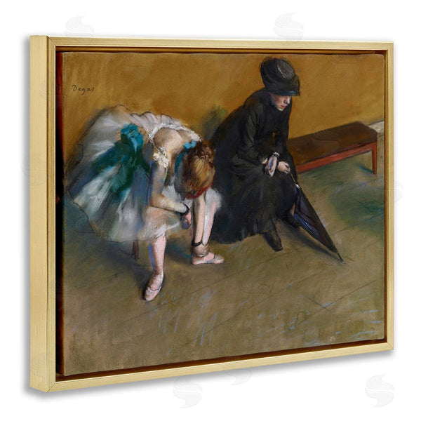 Stupell Industries Edgar Degas | Waiting Classical Ballet Painting