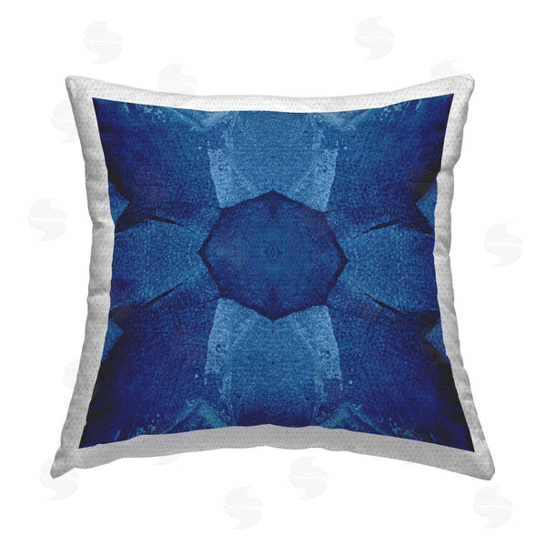 Stupell Industries El Perkin | Blue Centric Pattern Printed Throw Pillow
