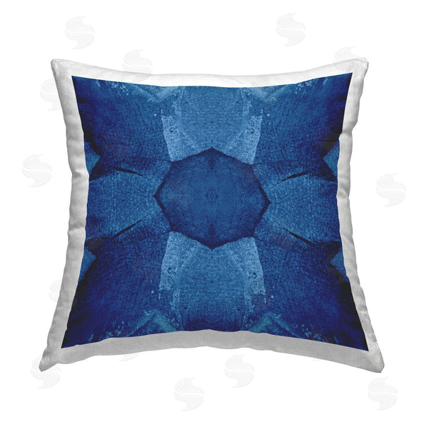 stupell industries El Perkin | Blue Centric Pattern Printed Throw Pillow