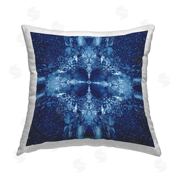 Stupell Industries El Perkin | Blue Detailed Symmetry Printed Throw Pillow