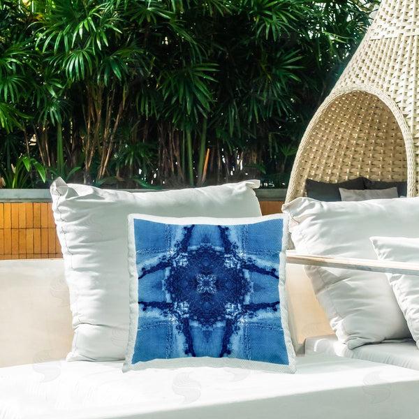 Stupell Industries El Perkin | Blue Geometric Shapes Printed Throw Pillow