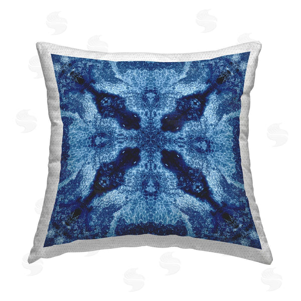 Stupell Industries El Perkin | Blue Mosaic Motif Printed Throw Pillow