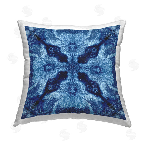 stupell industries El Perkin | Blue Mosaic Motif Printed Throw Pillow