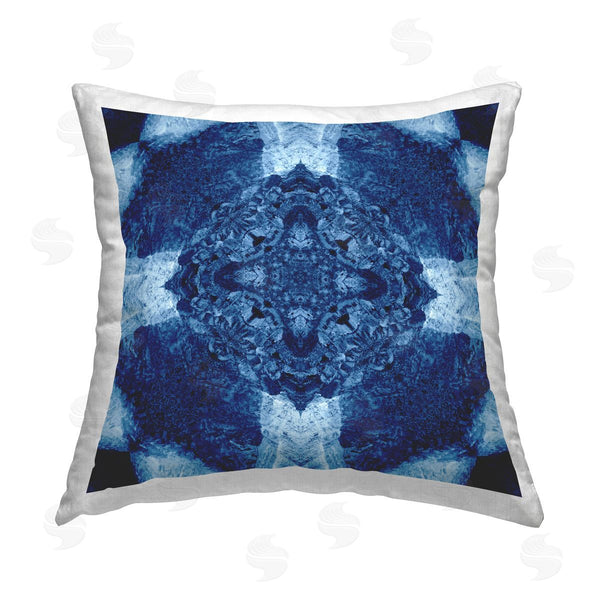stupell industries El Perkin | Blue & White Geometric Printed Throw Pillow