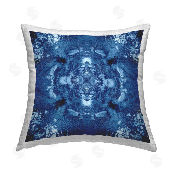 Stupell Industries El Perkin | Blue & White Mosaic Printed Throw Pillow
