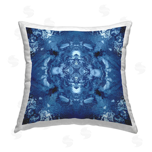 stupell industries El Perkin | Blue & White Mosaic Printed Throw Pillow