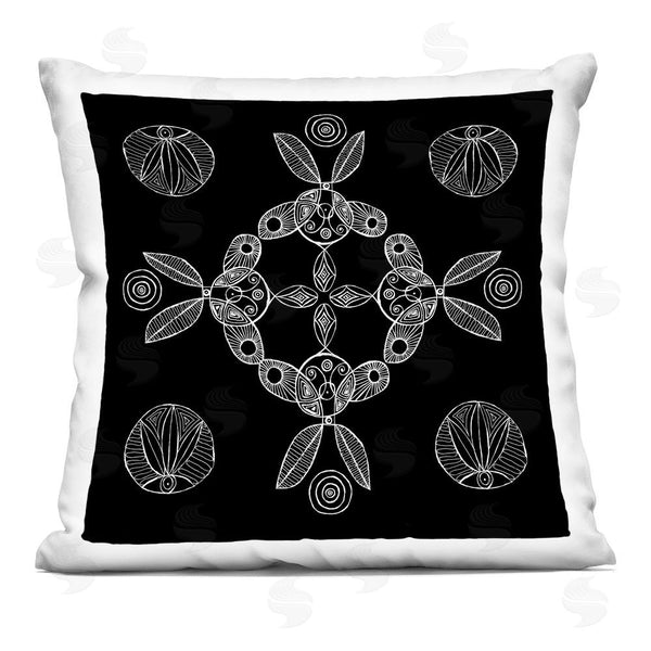 stupell industries El Perkin | Circular Symmetry Elementals Throw Pillow