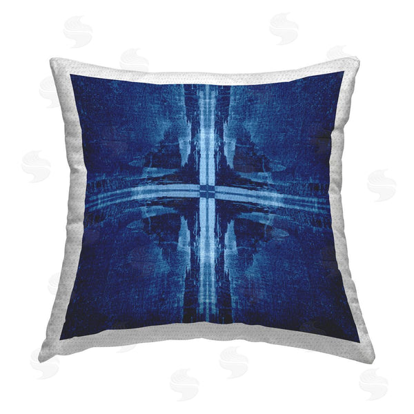 Stupell Industries El Perkin | Dark Geometric Quadrants Printed Throw Pillow