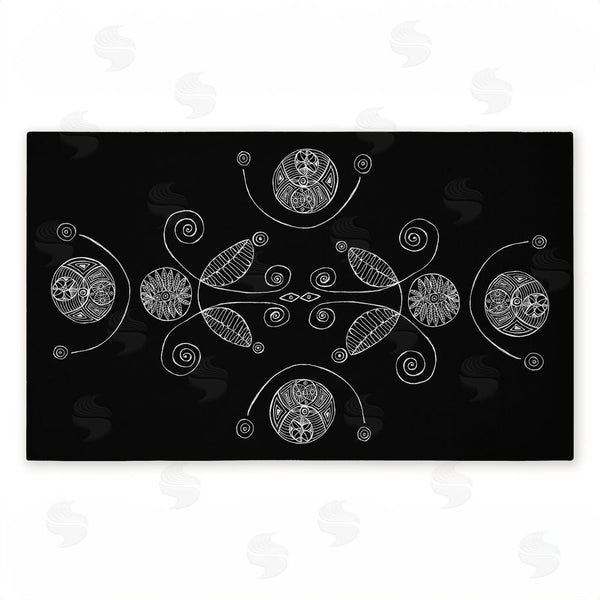 stupell industries El Perkin | Minimal Elementals on Black Non-Woven Door Mat