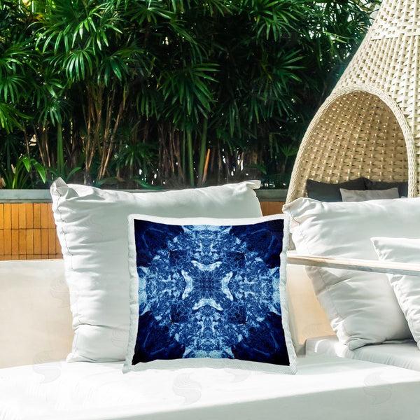 Stupell Industries El Perkin | Mosaic Pattern On Blue Printed Throw Pillow