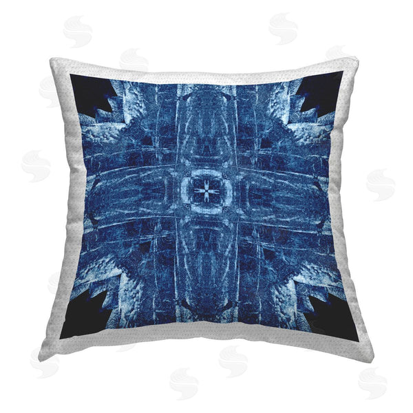 Stupell Industries El Perkin | Navy Blue Geometric Shapes Printed Throw Pillow