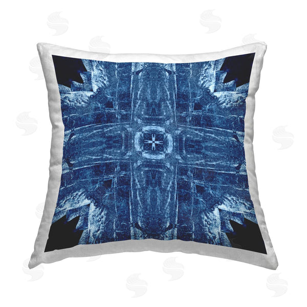 stupell industries El Perkin | Navy Blue Geometric Shapes Printed Throw Pillow