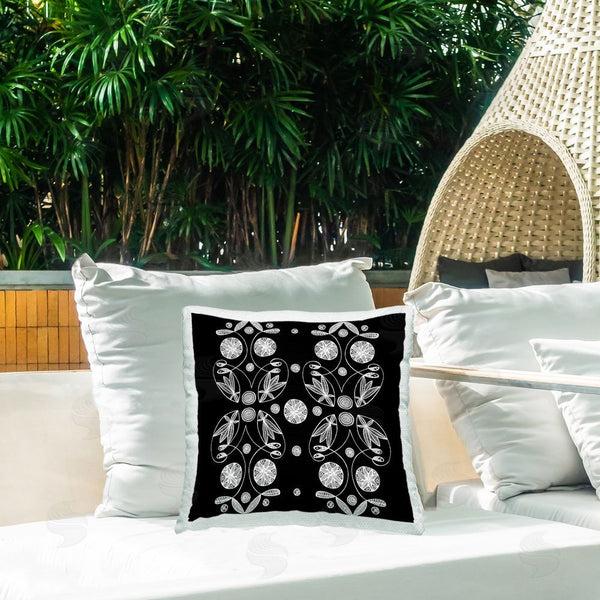 Stupell Industries El Perkin | Symmetrical Flower-Like Patterns Throw Pillow