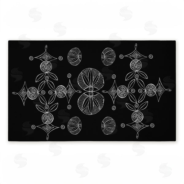 stupell industries El Perkin | Symmetrical Fractal Elementals Non-Woven Door Mat