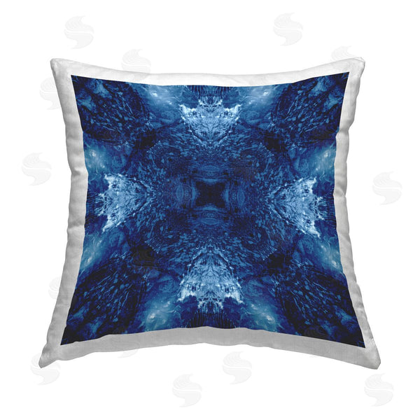stupell industries El Perkin | Symmetrical Tie Dye Pattern Printed Throw Pillow
