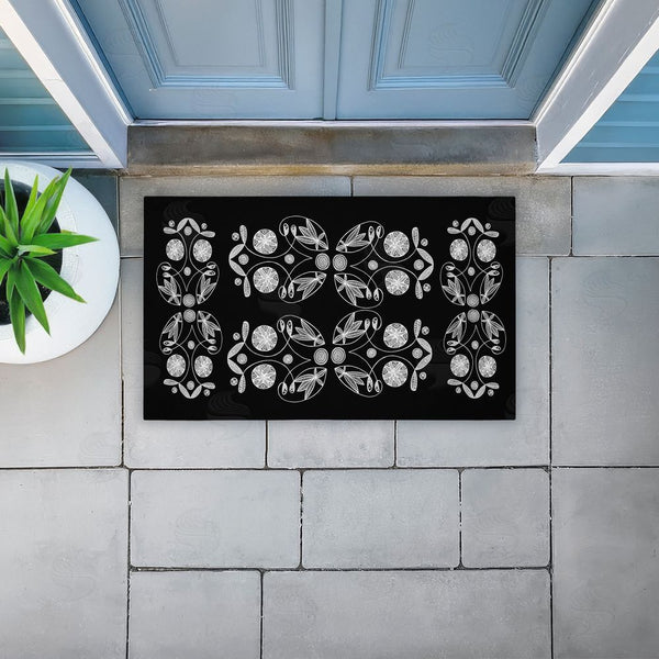 Stupell Industries El Perkin | Varied Round Fractals Non-Woven Door Mat