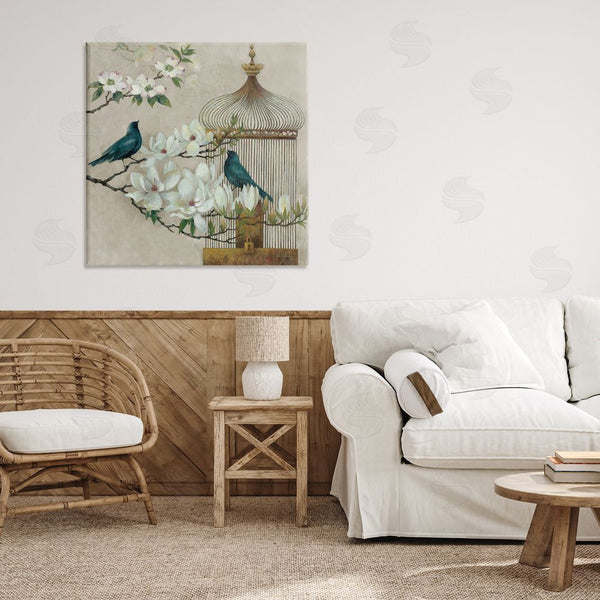 Stupell Industries Elaine Vollherbst-Lane | Floral Bluebird Menagerie