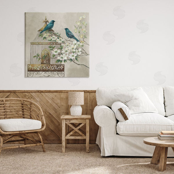 Stupell Industries Elaine Vollherbst-Lane | Neutral Birdcage Menagerie