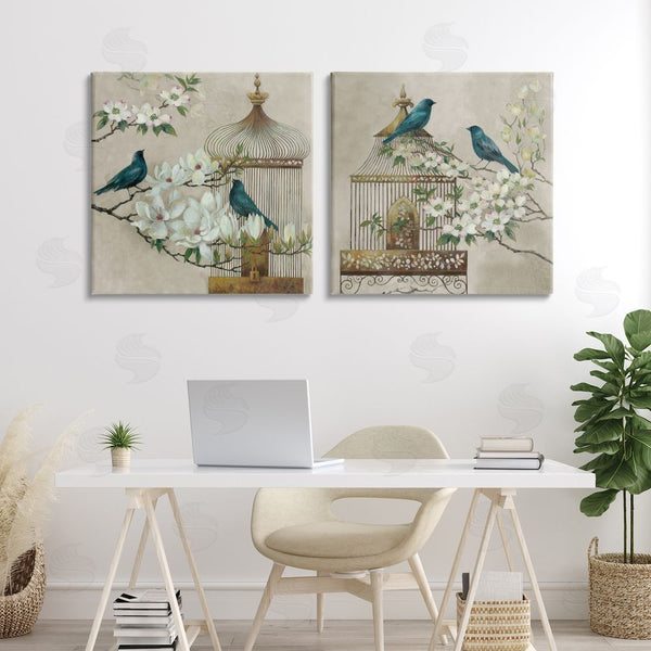 Stupell Industries Elaine Vollherbst-Lane | Spring Bluebirds Menagerie