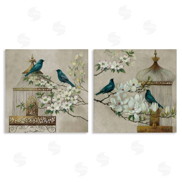 stupell industries Elaine Vollherbst-Lane | Spring Bluebirds Menagerie
