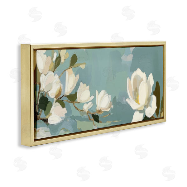 Stupell Industries Elara Yasna | Aquamarine Magnolia Blossoms Wall Art