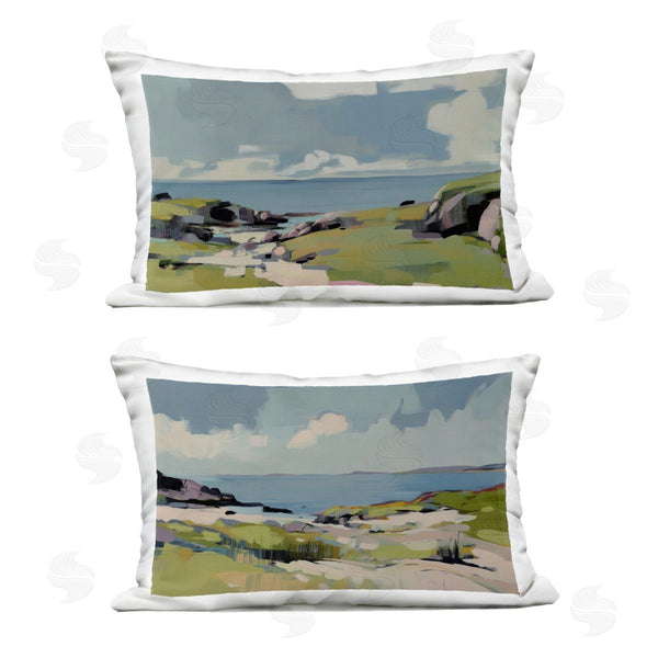 Stupell Industries Elara Yasna | Breezy Bay Landscape Printed Throw Pillow Set