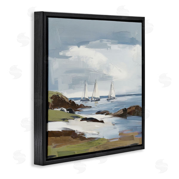 Stupell Industries Elara Yasna | Moody Clouds Over Sailboats