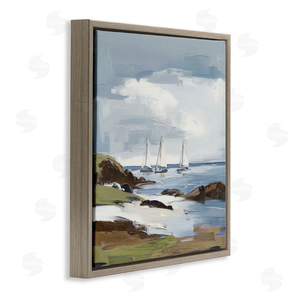 Stupell Industries Elara Yasna | Moody Clouds Over Sailboats