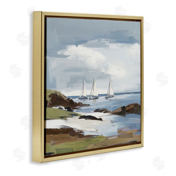 Stupell Industries Elara Yasna | Moody Clouds Over Sailboats
