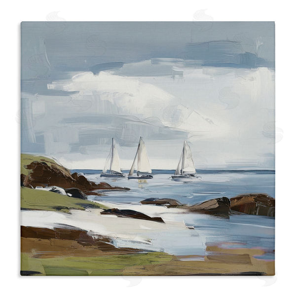 stupell industries Elara Yasna | Moody Clouds Over Sailboats