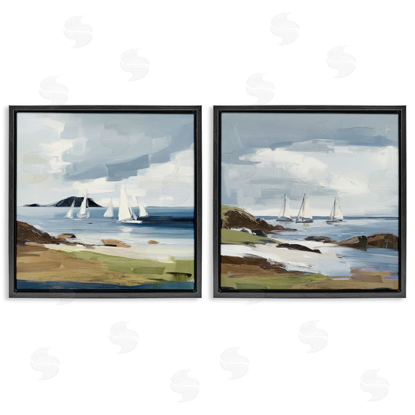 Stupell Industries Elara Yasna | Nautical Sea Vessels Beach View