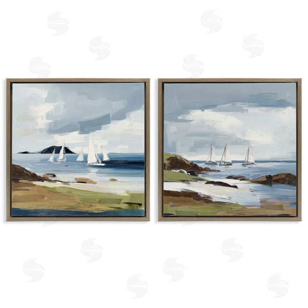 Stupell Industries Elara Yasna | Nautical Sea Vessels Beach View