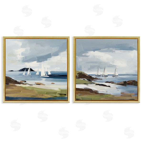 Stupell Industries Elara Yasna | Nautical Sea Vessels Beach View