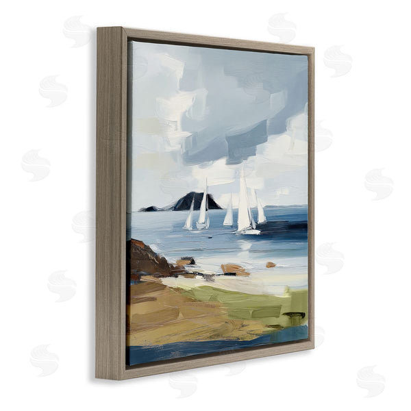 Stupell Industries Elara Yasna | Sea Vessels Near Shore