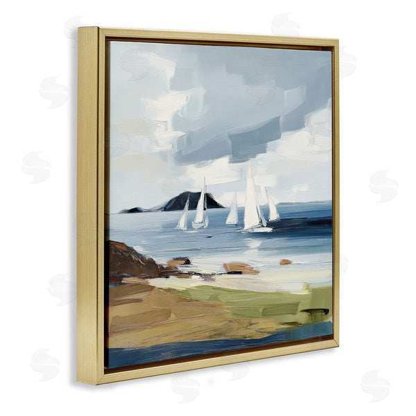 Stupell Industries Elara Yasna | Sea Vessels Near Shore