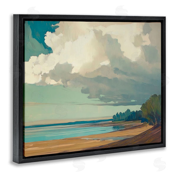 Stupell Industries Elara Yasna | Sunlit Clouds Over Beach