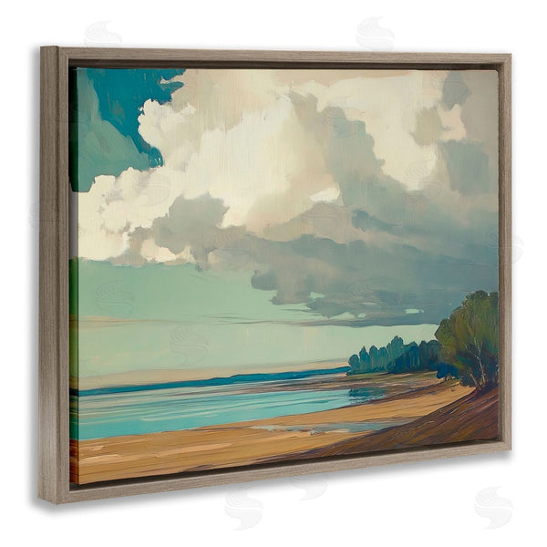 Stupell Industries Elara Yasna | Sunlit Clouds Over Beach