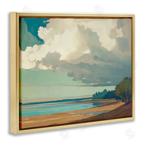 Stupell Industries Elara Yasna | Sunlit Clouds Over Beach